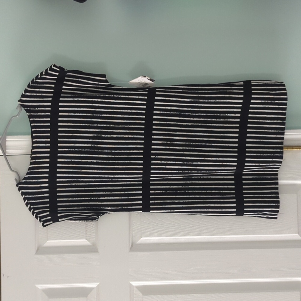 Marimekko terry feel dress, black and white, size XS (oversized fit)